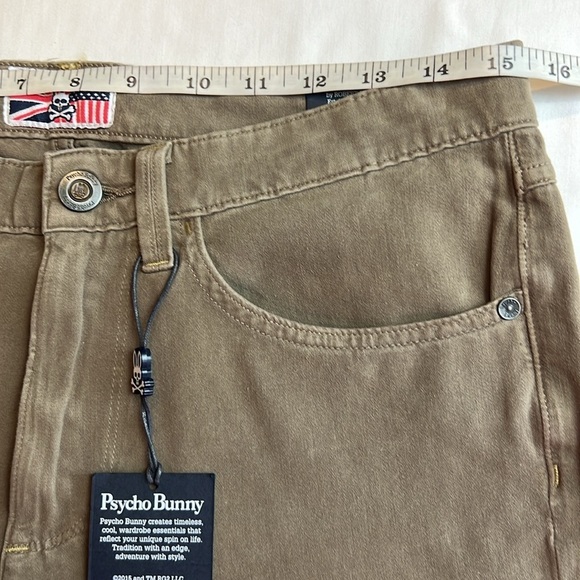 Psycho Bunny by Robert Godley Ulster Walnut Slim. fit Twill pants SZ 30 - Picture 11 of 13
